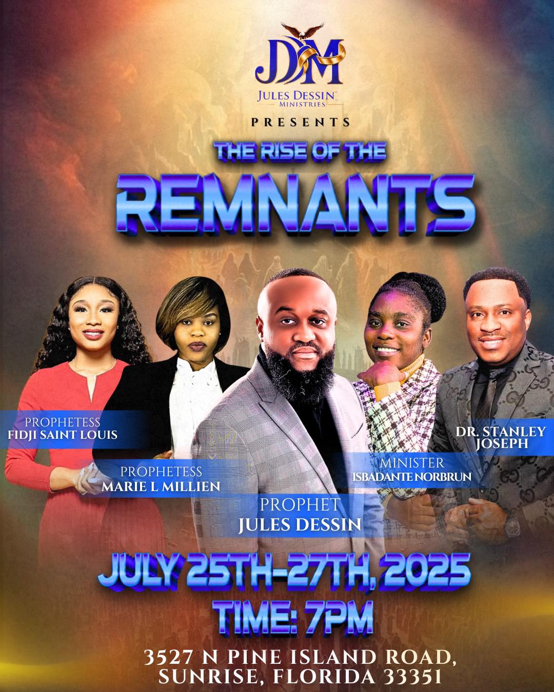 Promotional image for 'Rise of the Remnant' event at City of Prayer Church